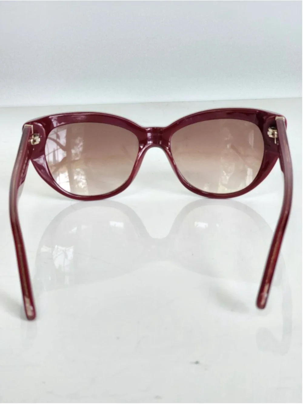 KATE‎ SPADE Emalee Gradient Burgundy Brown Cat Eye Sunglasses